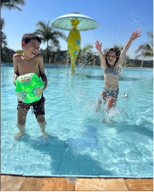 Vista geral das piscinas